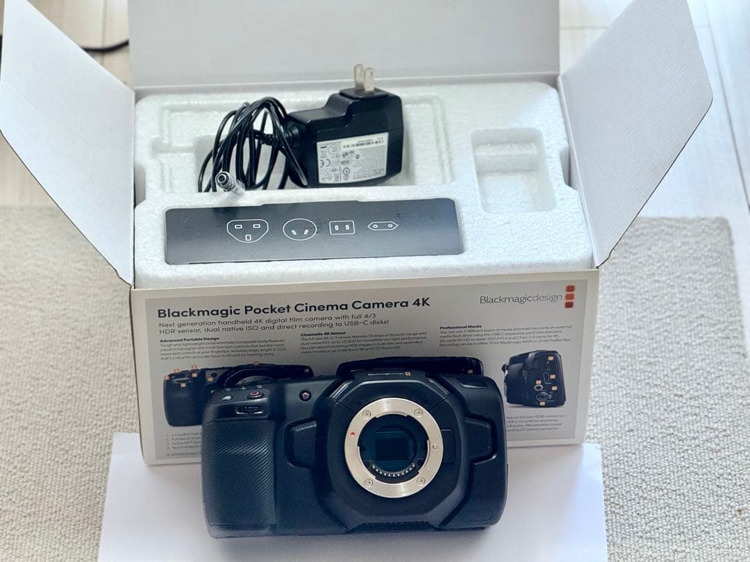 Blackmagic Pocket Cinema Camera 4K本体箱AC付