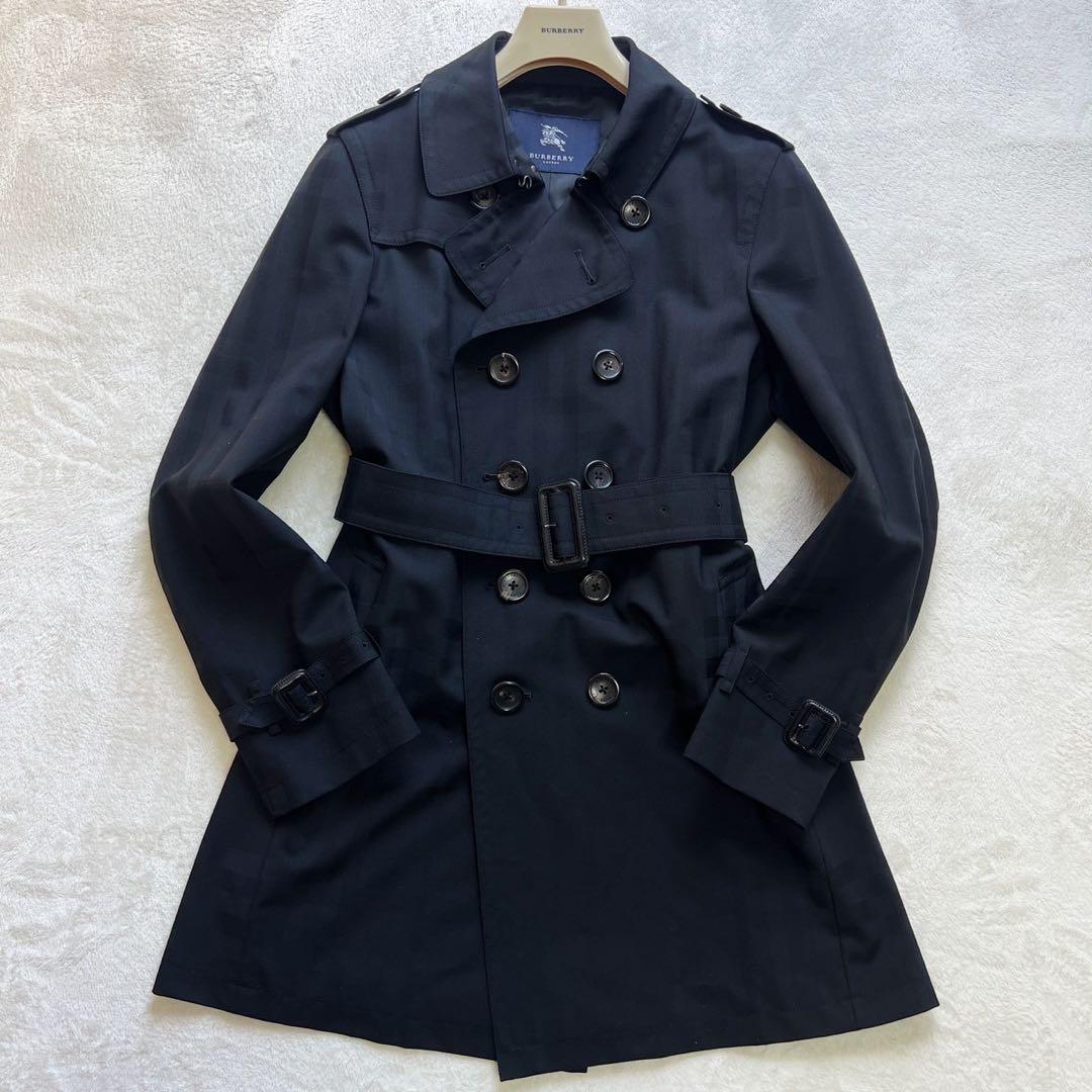 極美品　バーバリーロンドン　トレンチコート　シャドーチェック　大きいサイズLL