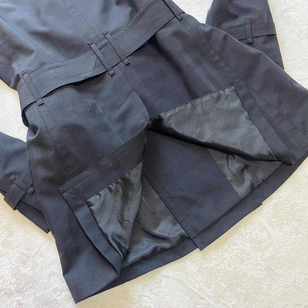 極美品　バーバリーロンドン　トレンチコート　シャドーチェック　大きいサイズLL