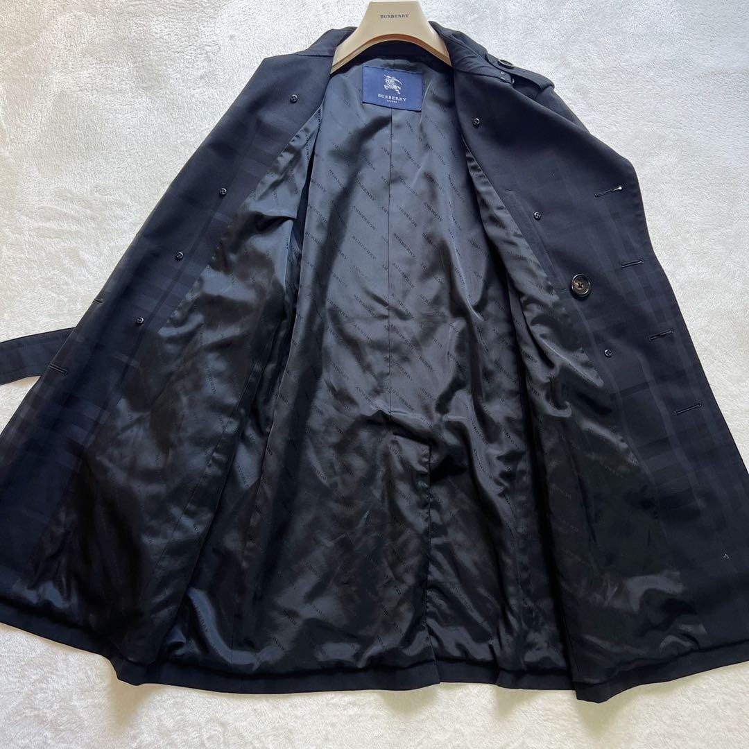 極美品　バーバリーロンドン　トレンチコート　シャドーチェック　大きいサイズLL