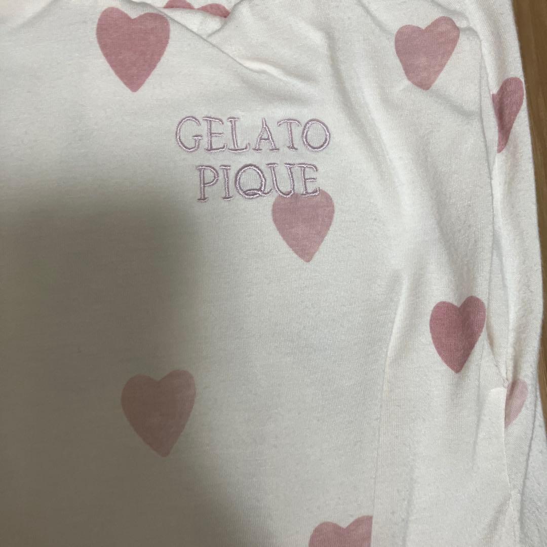 ジェラートピケ　catジャガードプルオーバー　ロングパンツ　ロンt ピンク