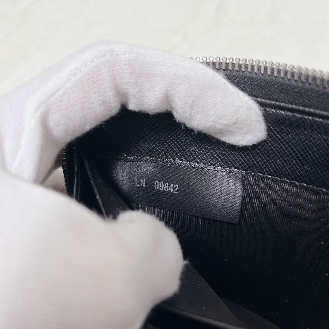 【未使用級】PRADA 長財布 レザー クロコストライプ ギャランティカード付