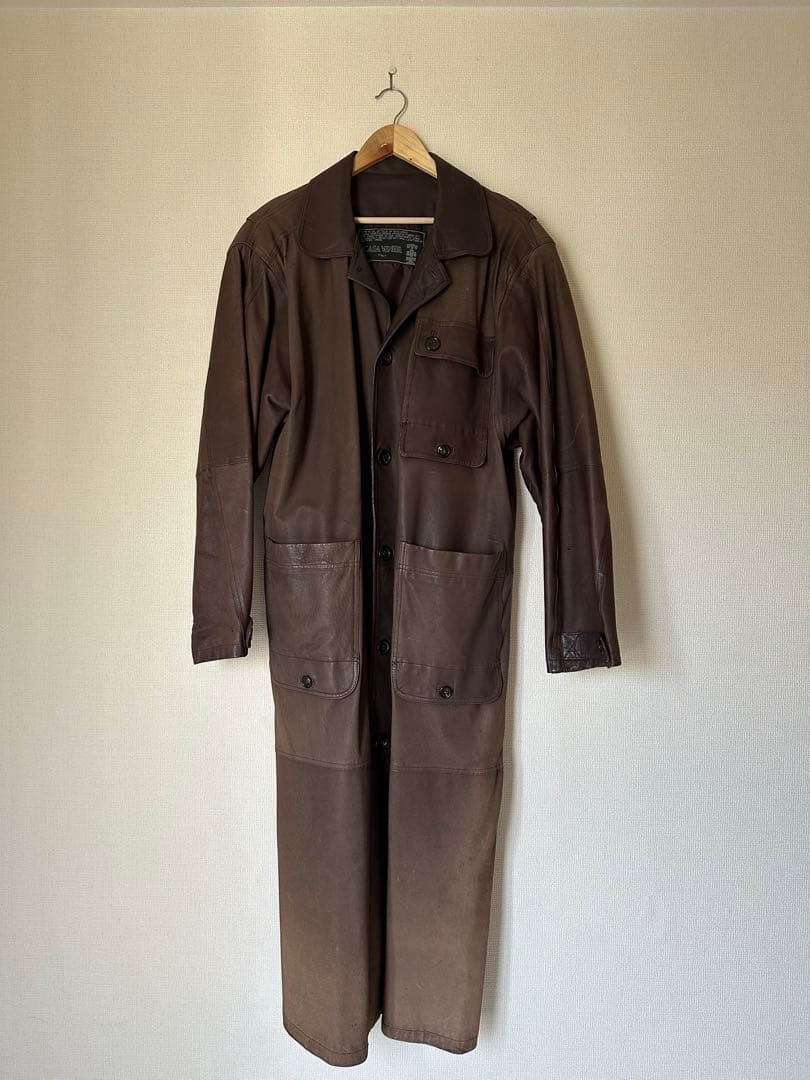 ジャケット・アウター casa veneta leather super long coat