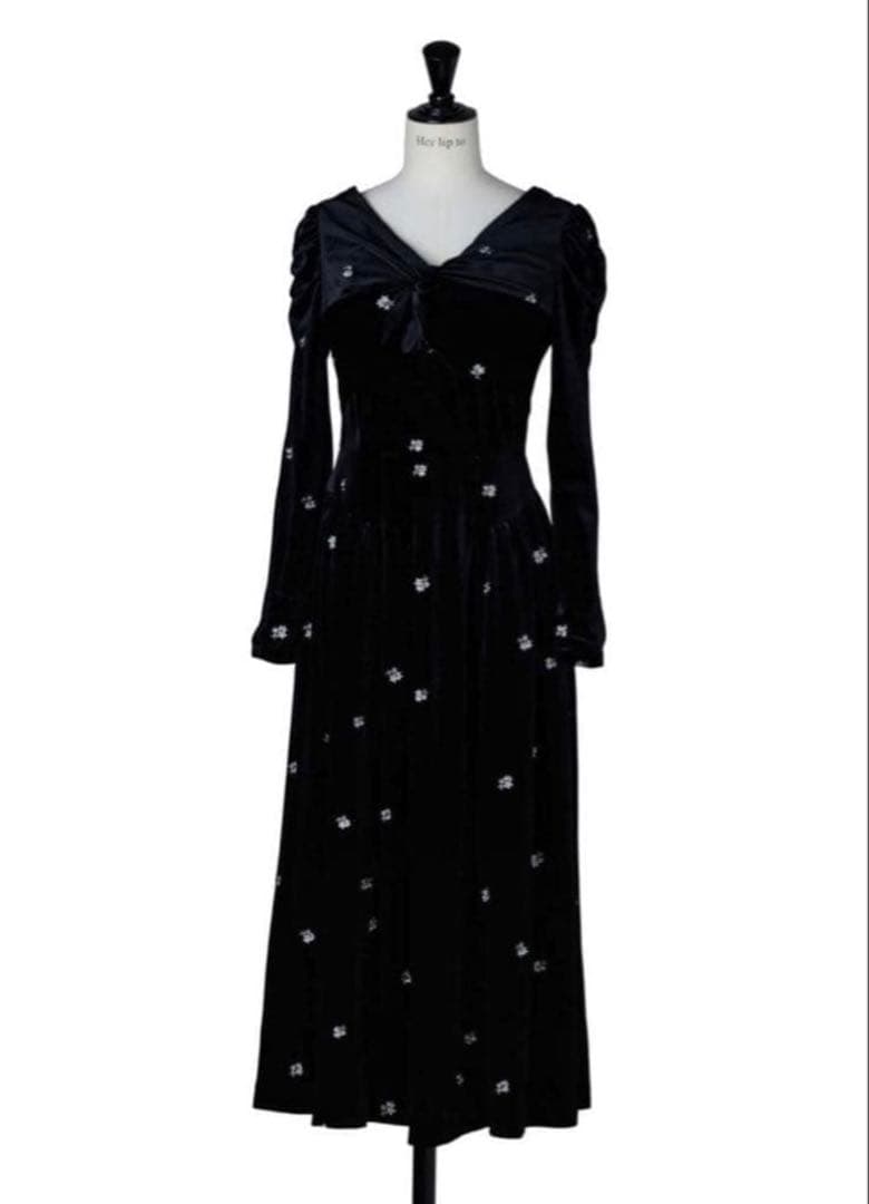 ワンピース Herripto Belmont Floral Velour Dress S