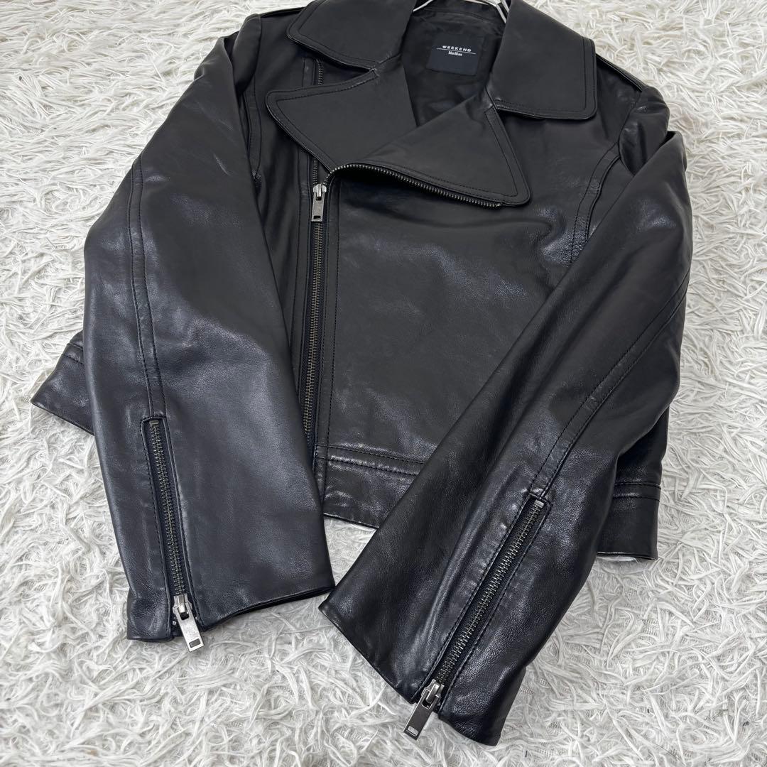 MaxMara✨未使用級　ダブルライダース　ラムレザー　ダブルジップ　現行タグ
