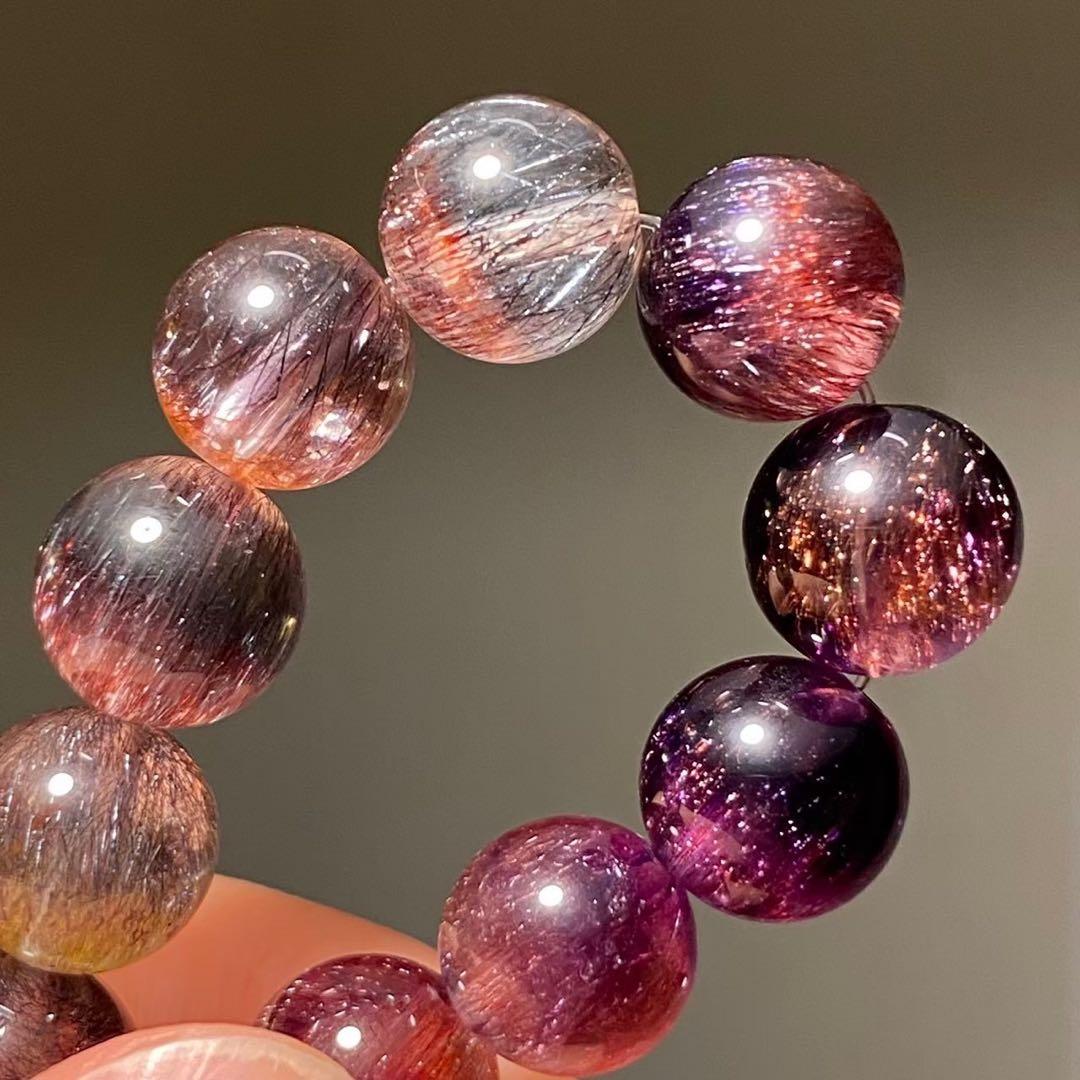 高品質　スーパーセブン　セイクリッドセブン　ブレスレット　天然石　マルチカラー