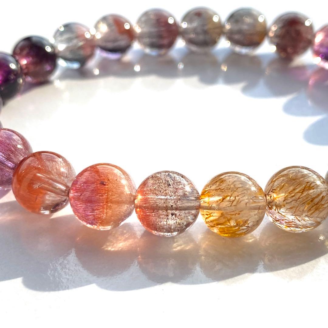 高品質　スーパーセブン　セイクリッドセブン　ブレスレット　天然石　マルチカラー