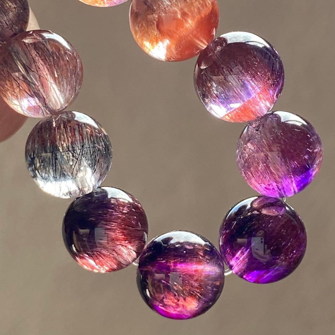 高品質　スーパーセブン　セイクリッドセブン　ブレスレット　天然石　マルチカラー