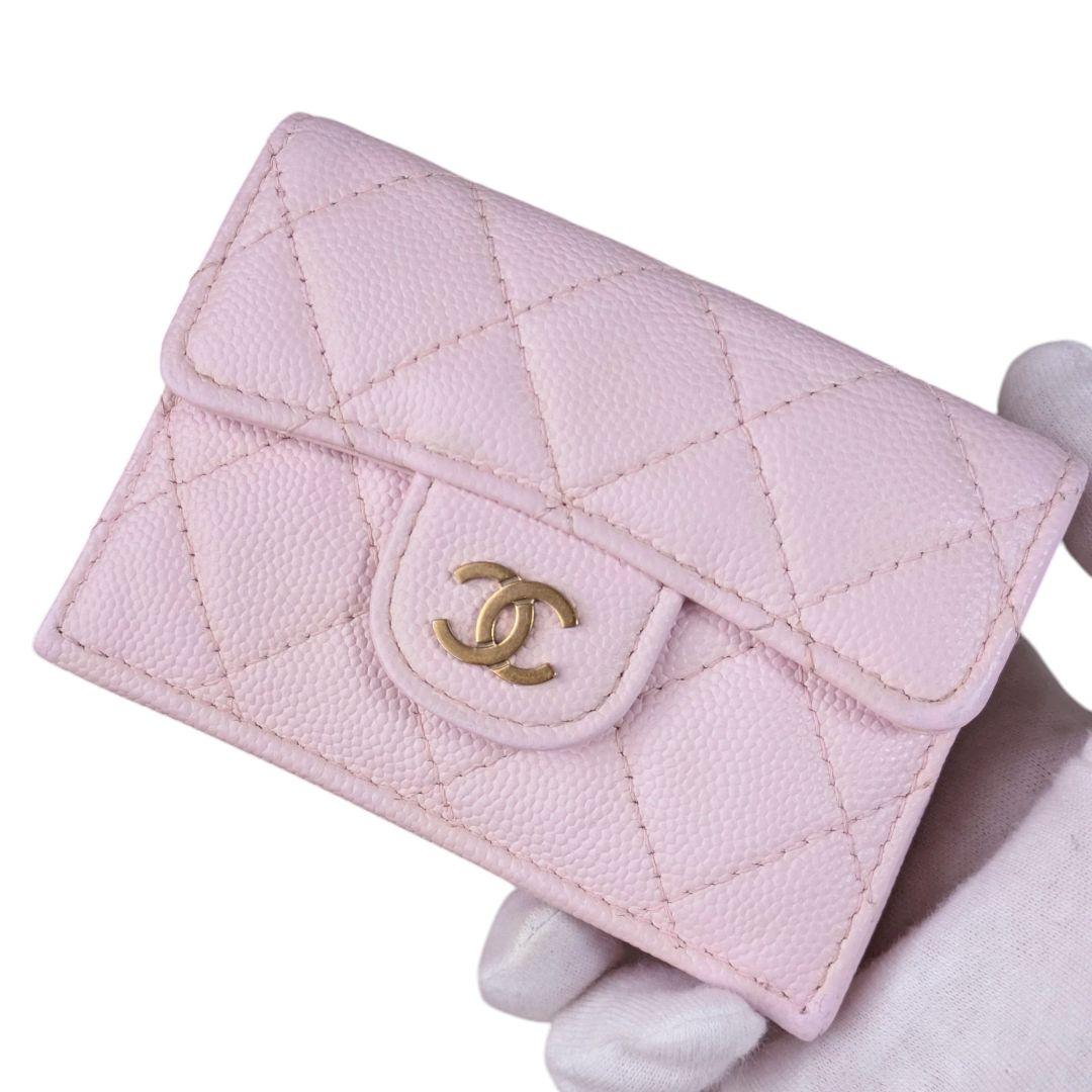 CHANEL♥キャビアスキン♥三つ折り財布