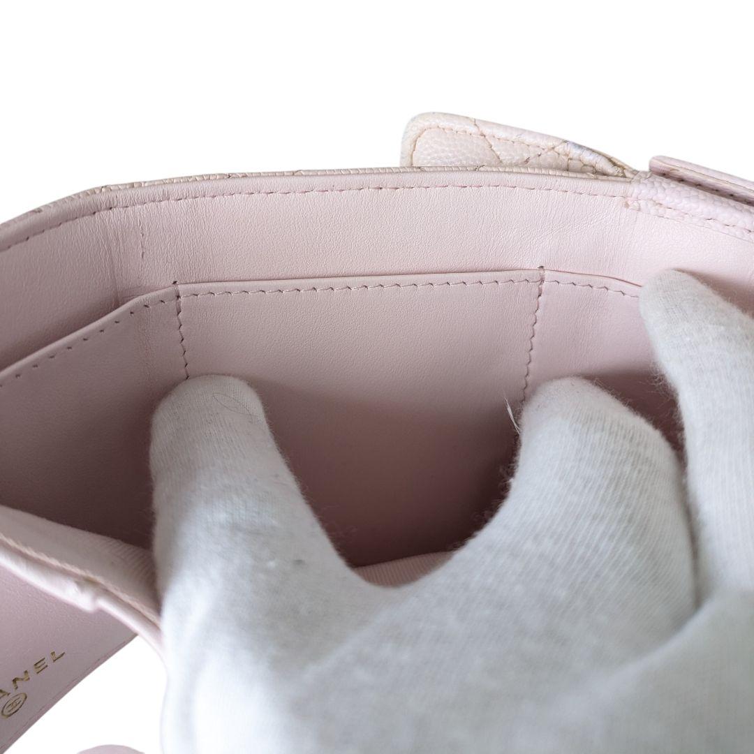 CHANEL♥キャビアスキン♥三つ折り財布