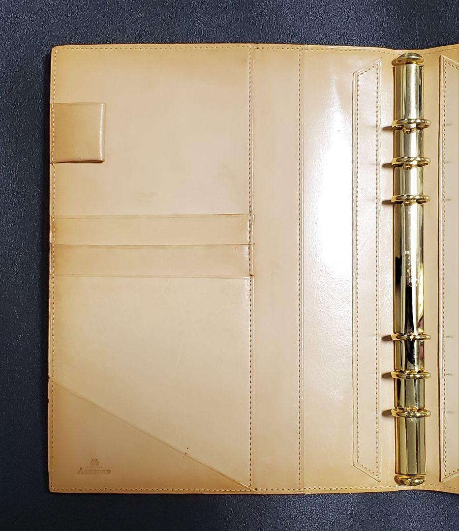 貴重 アシュフォード キャバリア(A5) システム手帳 コードバン