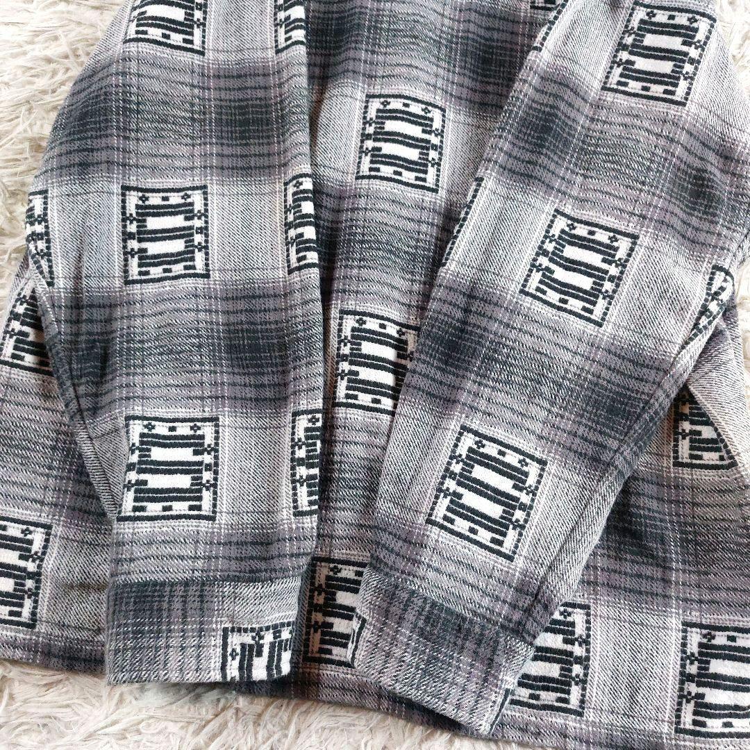 Lサイズ Supreme オンブレチェックシャツ ドッキング 刺繍ロゴフーディー