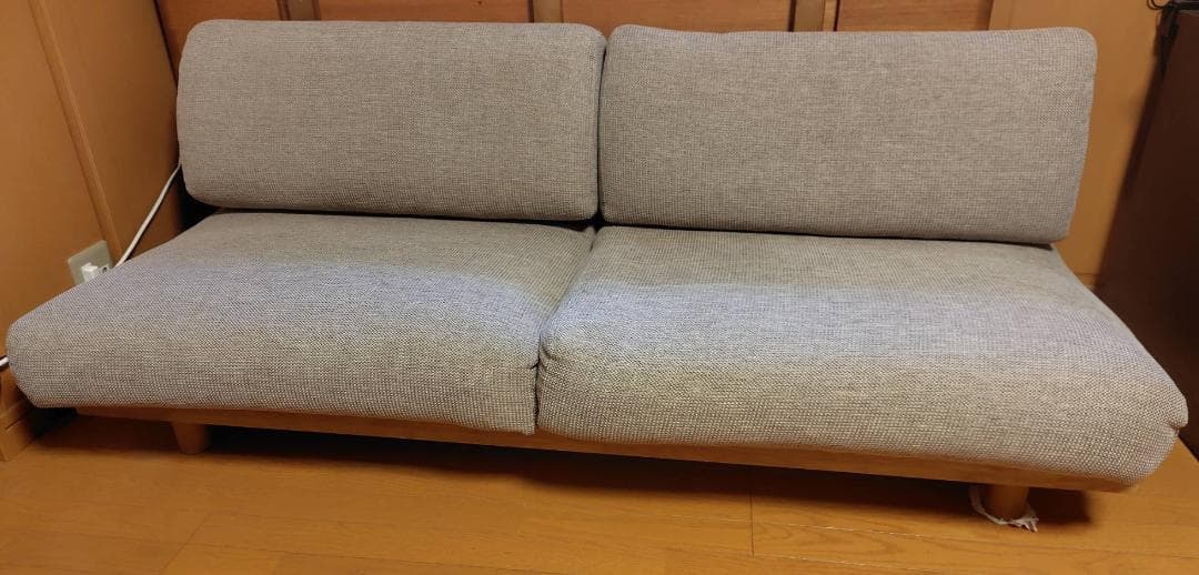 無印良品　アームレスソファ３シーター