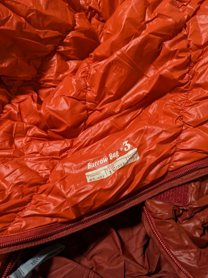 バロウバッグ #3 L\ZIP レッド赤　シュラフ寝袋
