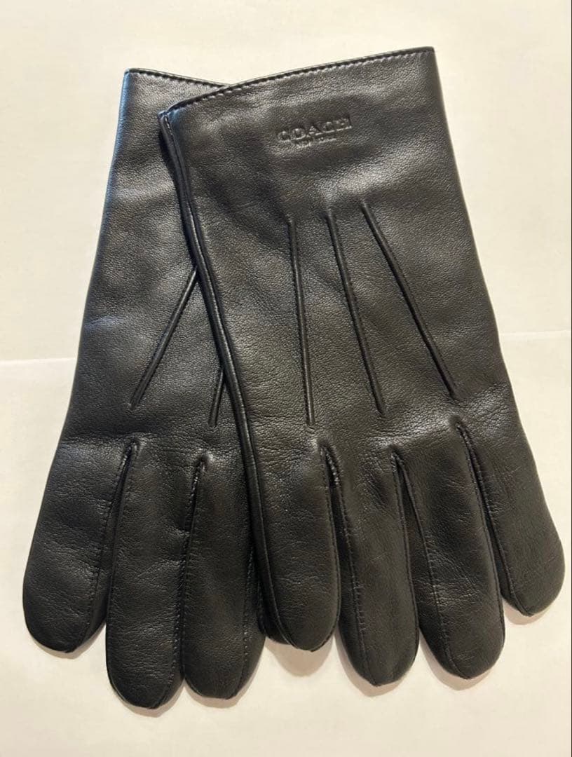 【COACH】 黒 レザー手袋　スマホ対応