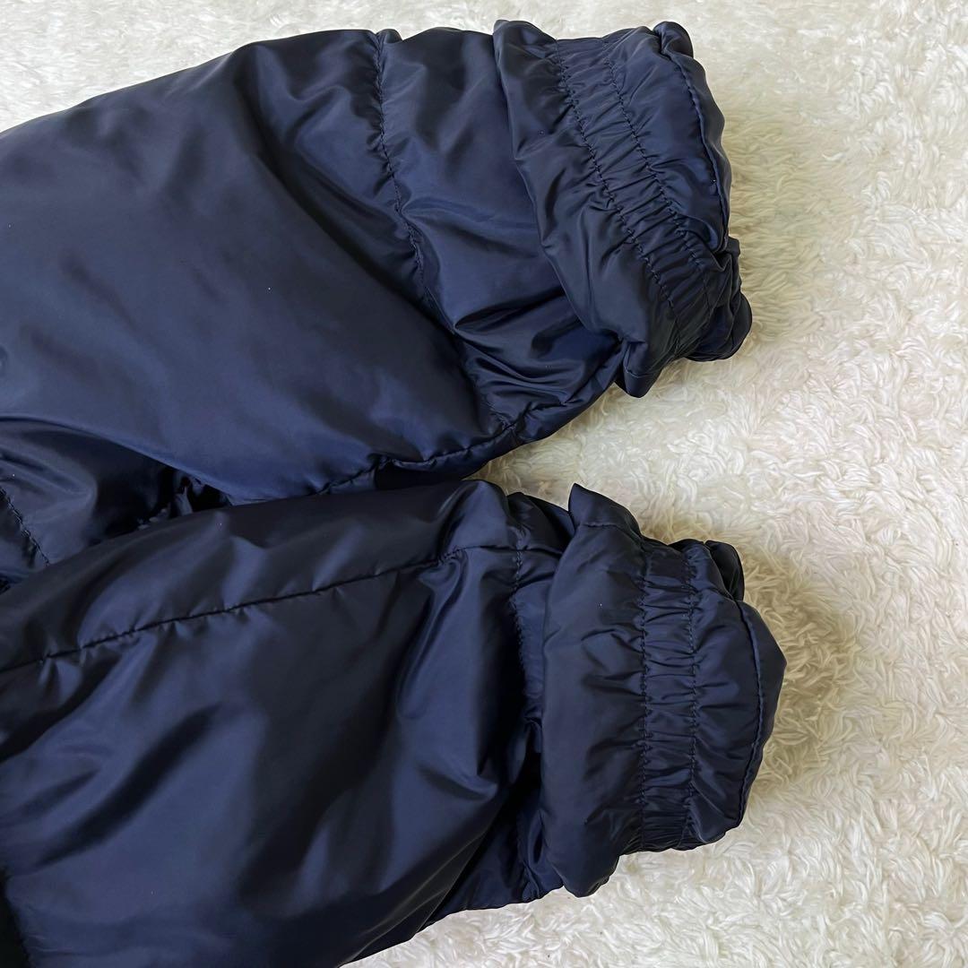 大きいサイズef-de’エフデボリュームカラーダウンコート13ネイビー