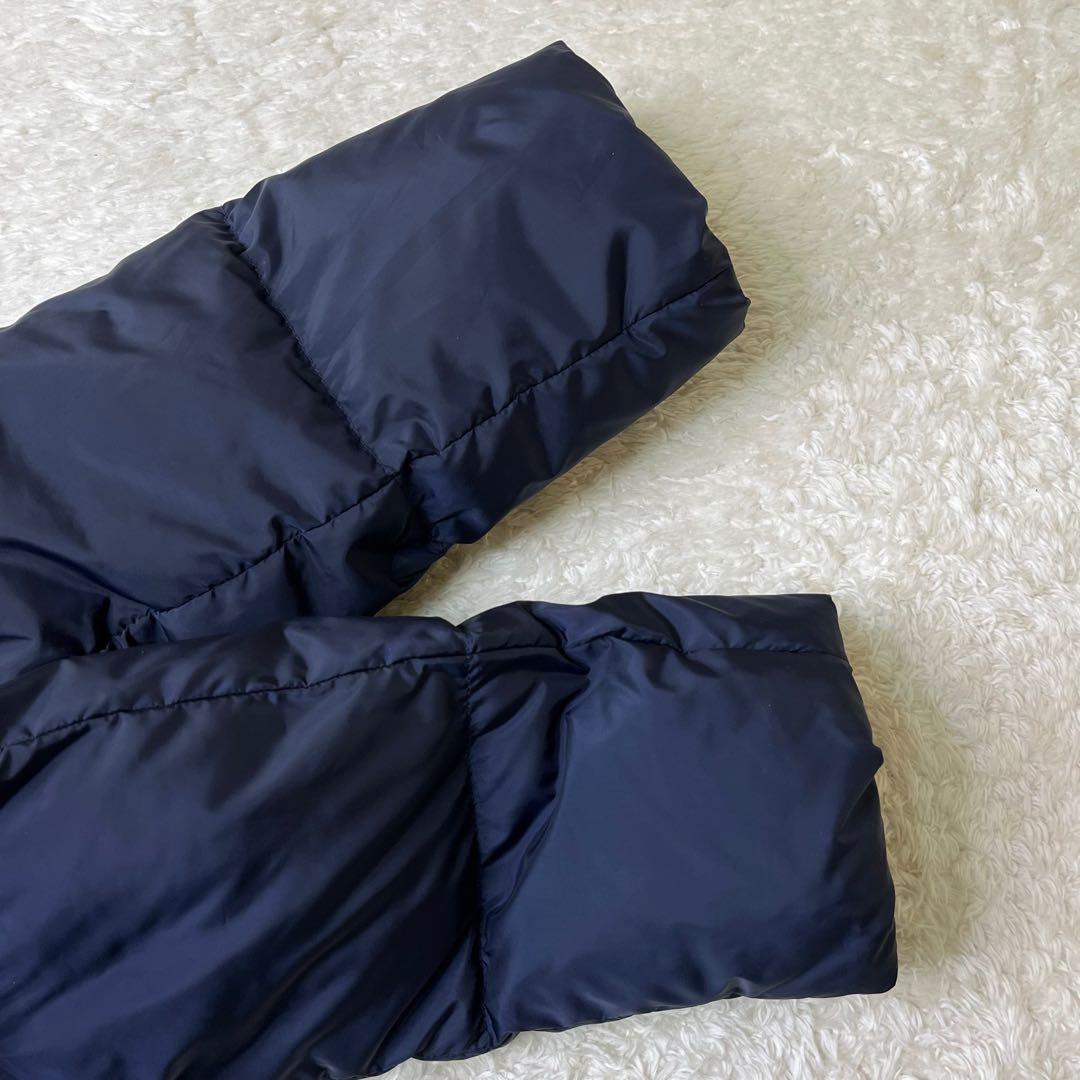 大きいサイズef-de’エフデボリュームカラーダウンコート13ネイビー