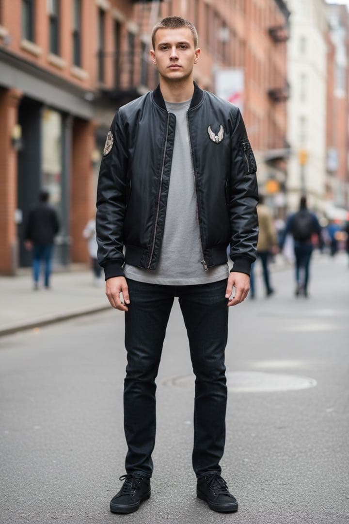 m*8様 美品ルシアンペラフィネ スカルデザイン MA-1フライトジャケットL黒