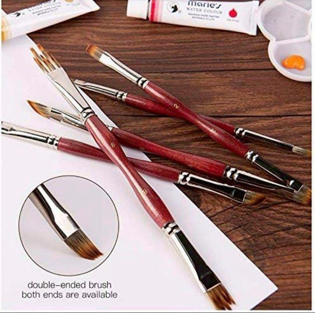 ❤️新品未使用❤️ペイントブラシ 油絵筆セット 丸筆 平型筆 平型円頭筆 5種類