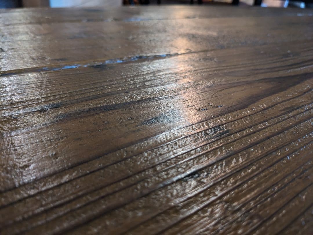 【最終値下げ】杉古材　ダイニングテーブル　ヴィンテージ風