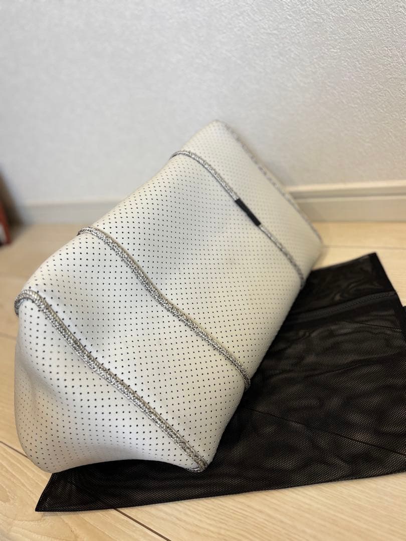 arise 　ステイトオブエスケープトートバッグ 白 ポーチ メッシュ