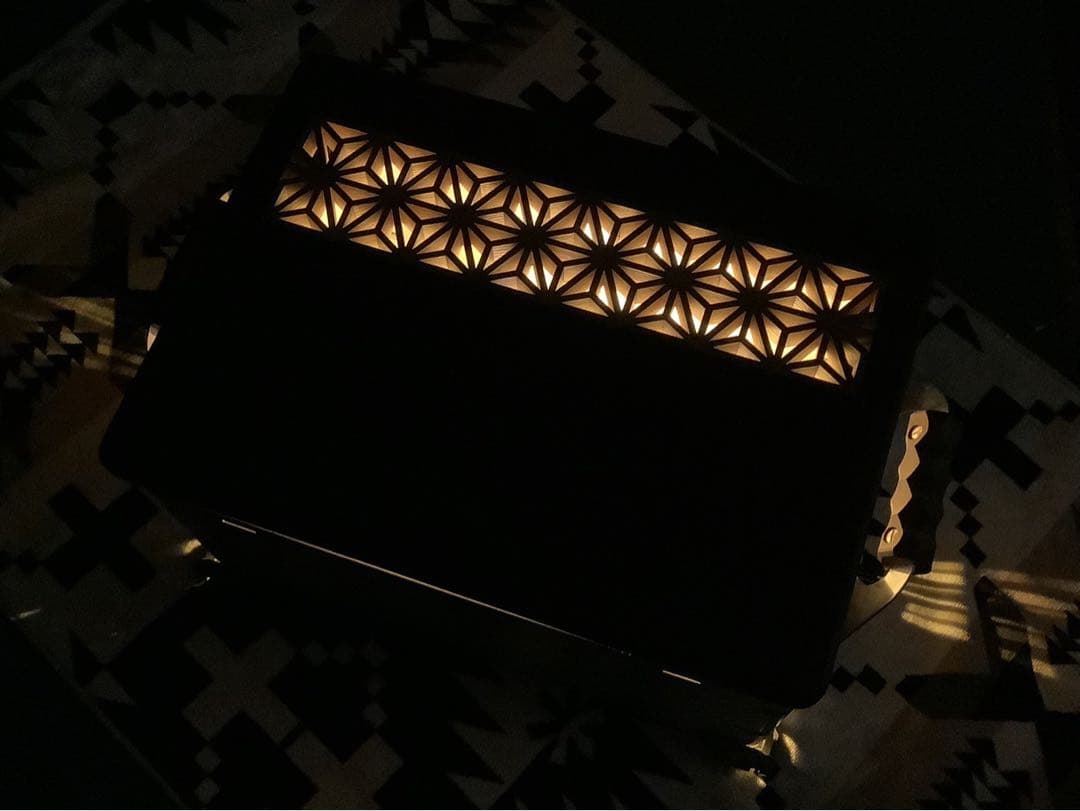 スノーピークシェルコン25サイズスライド天板組子細工ヘキサゴ124ウォールナット