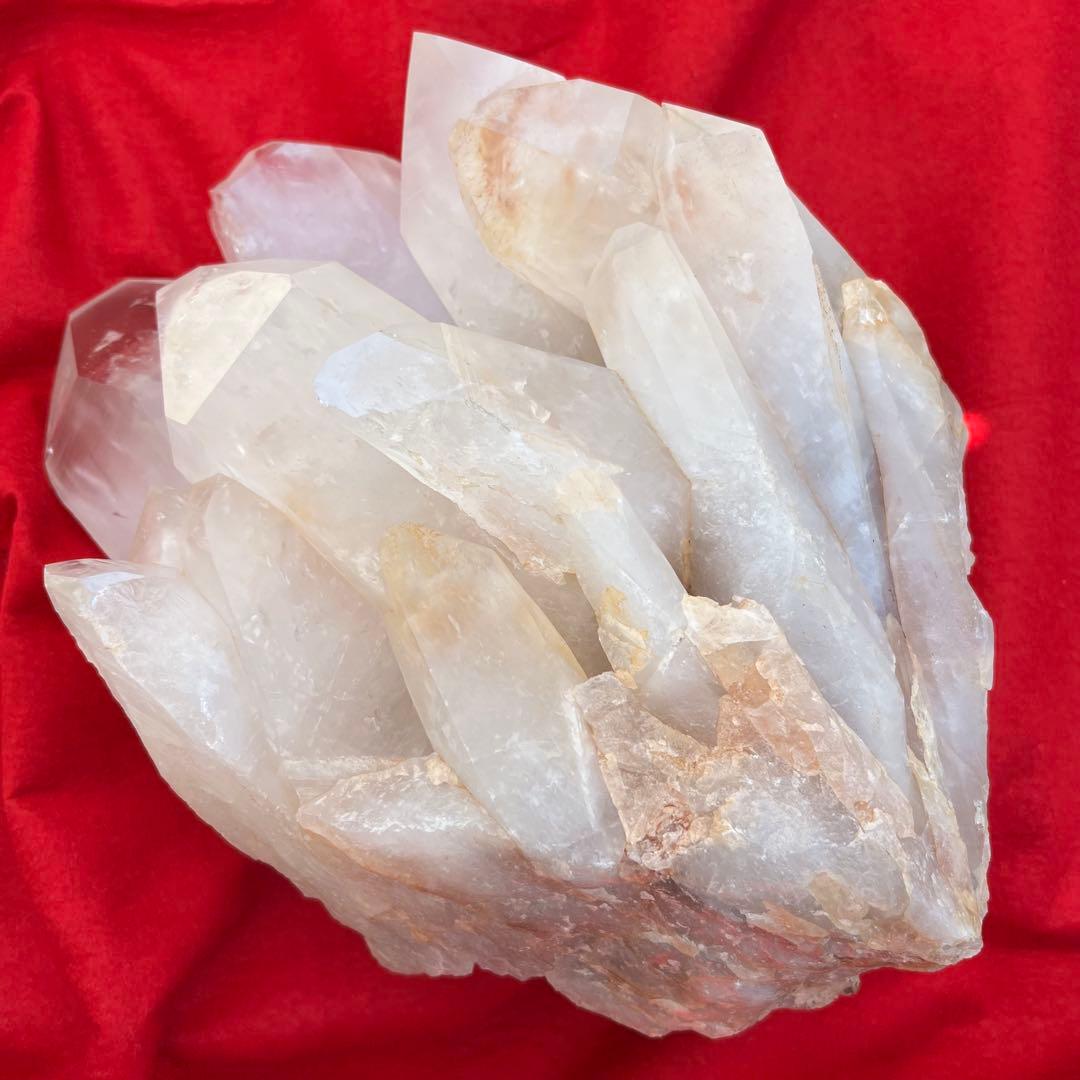 ✮超極大✮オレンジのパワー☆オレンジ レムリアンシードクラスター 原石 天然石