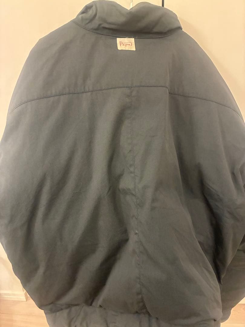 Papas フライトジャケット ダークグレー　ダウン　短丈　ラルフローレン