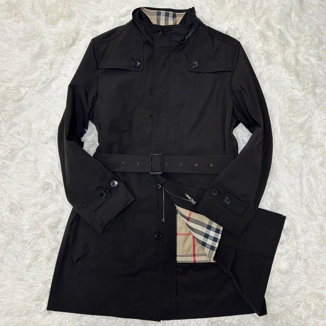 【美品/LL】バーバリーロンドン トレンチコート アウター 比翼 ノバ ベルト