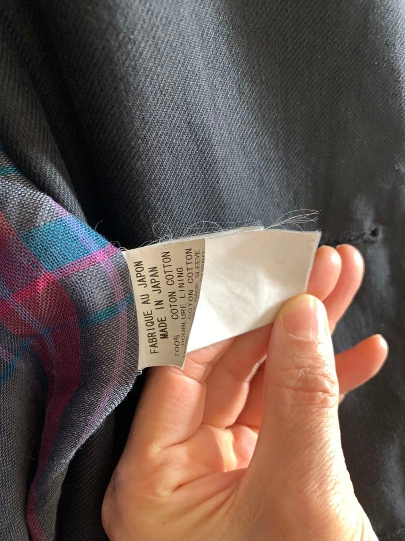 Y's ブラック ダブルブレストコート