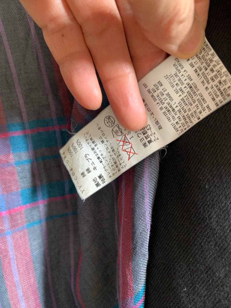 Y's ブラック ダブルブレストコート