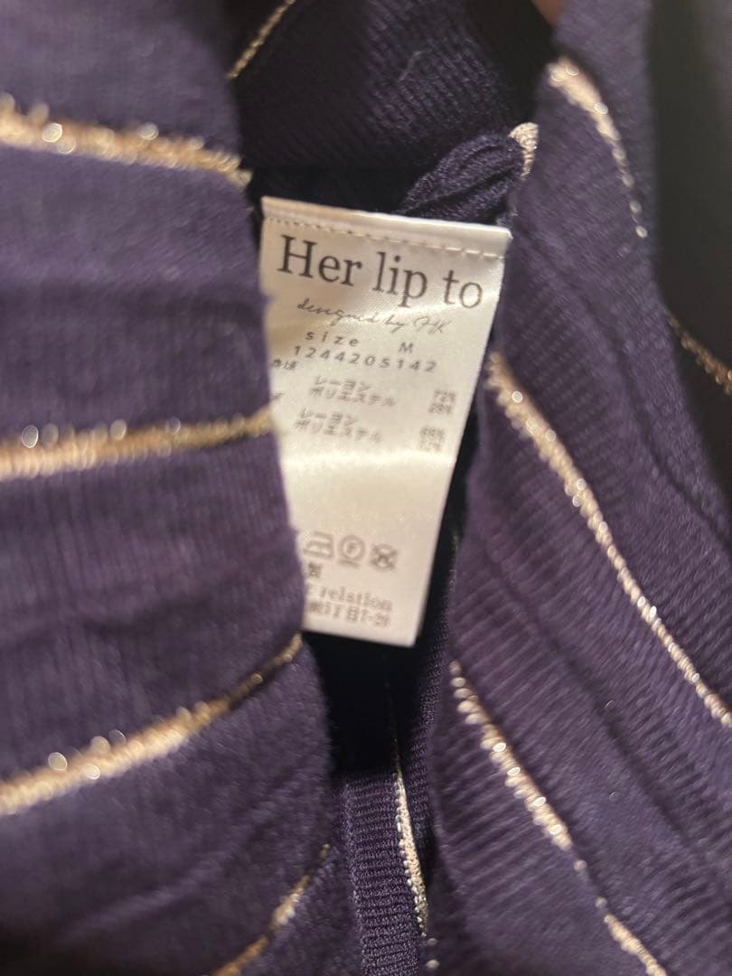 ワンピース herlipto Suite Room Knit Long Dress M