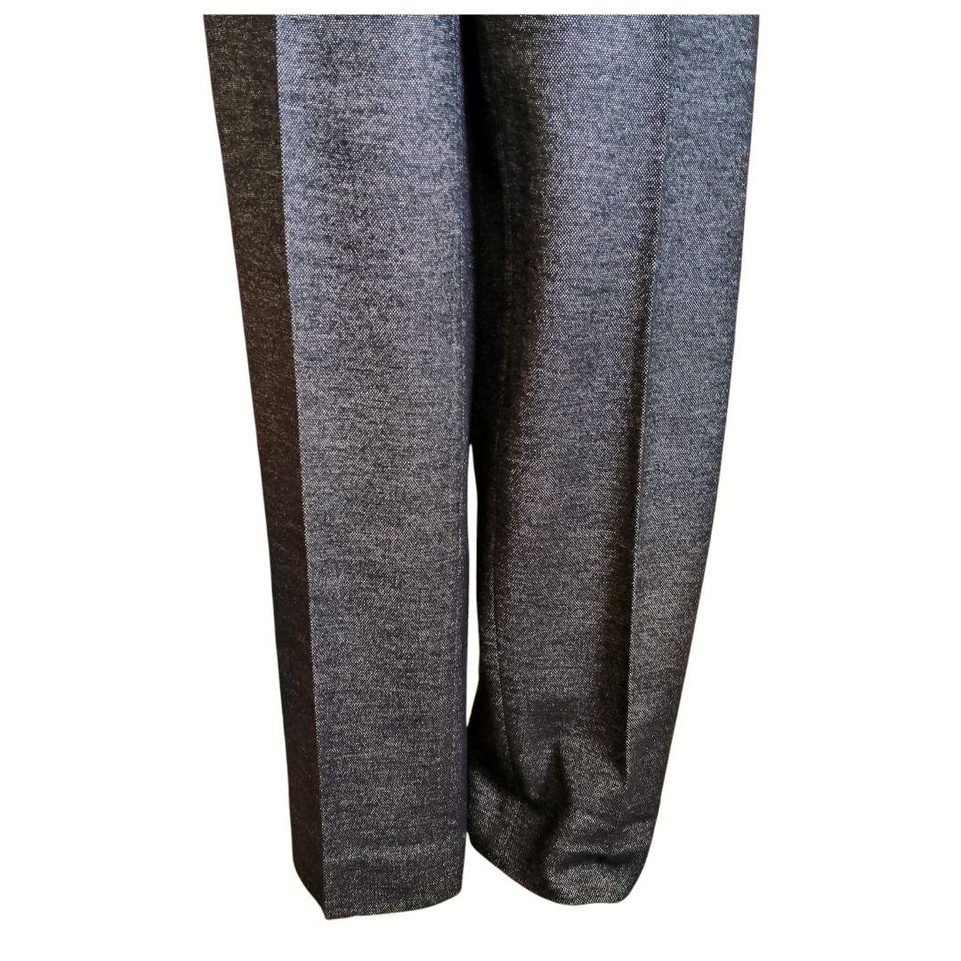 美品♡ナラカミーチェ 黒系 暖か ツィード風ウール混ストレッチパンツスーツ