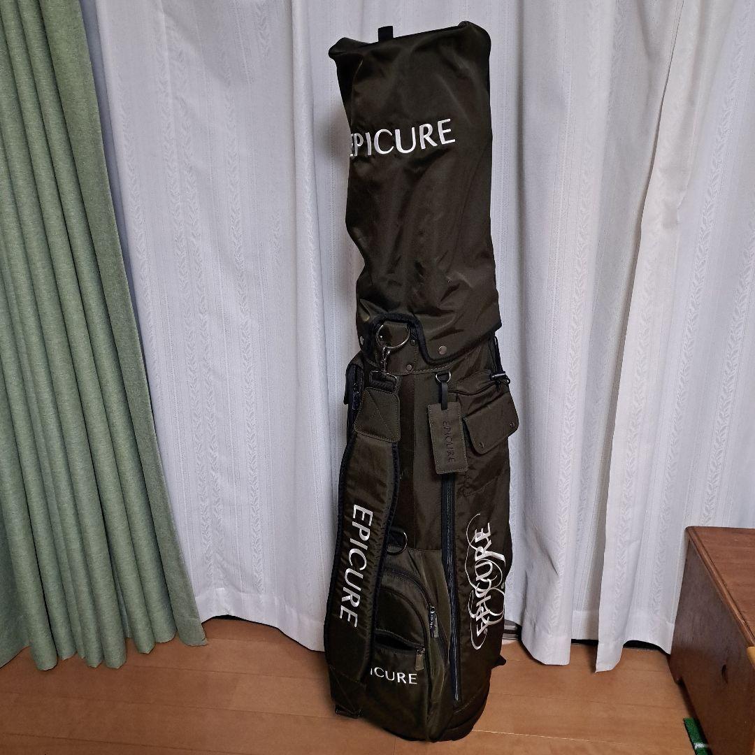 エピキュールキャディバッグ。フード付き、新品ネームプレート付き、9インチ。美品！