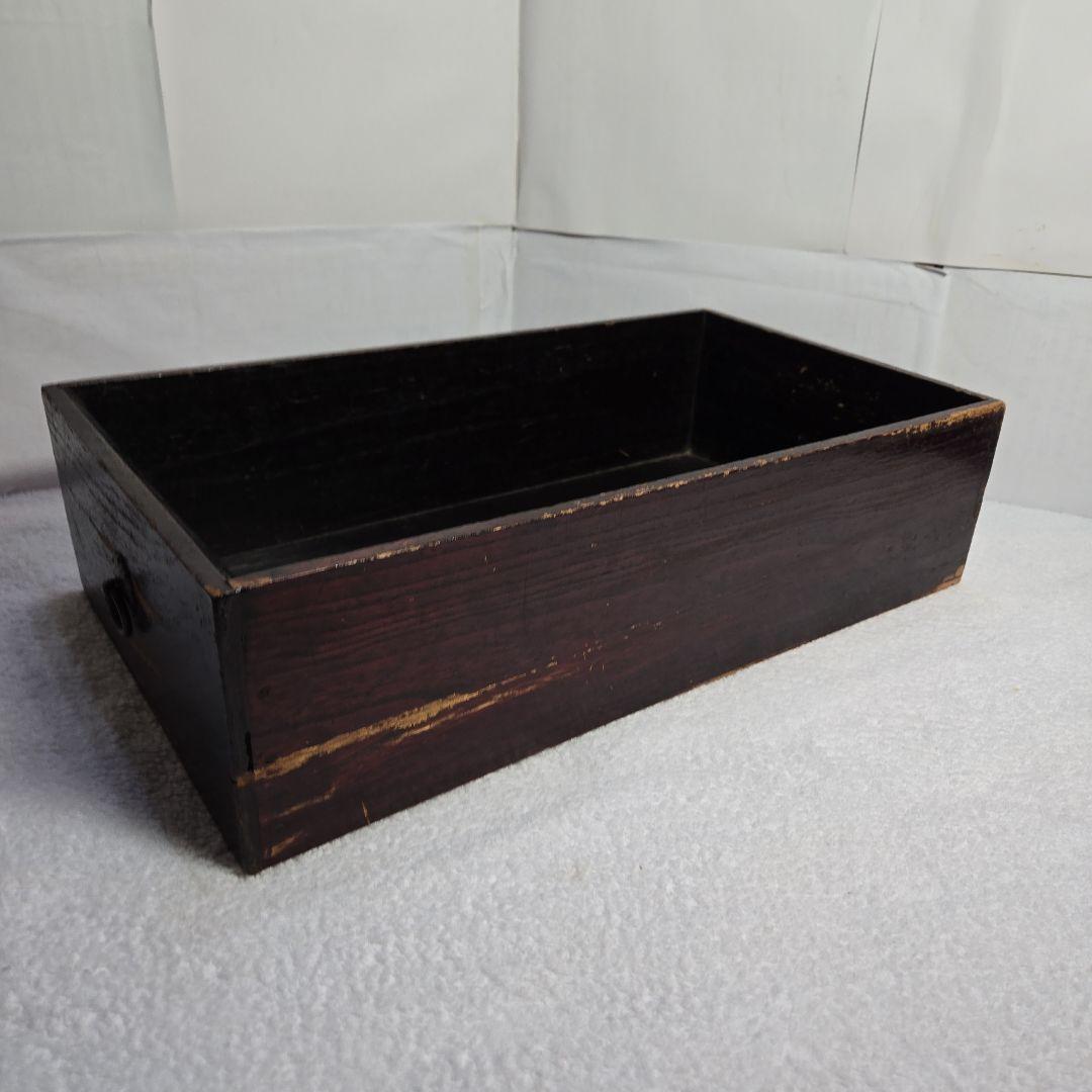 金唐革紙貼手持箪笥　鍵付　時代箪笥　古民具　銭函　銭箱　千両箱　船箪笥　金庫