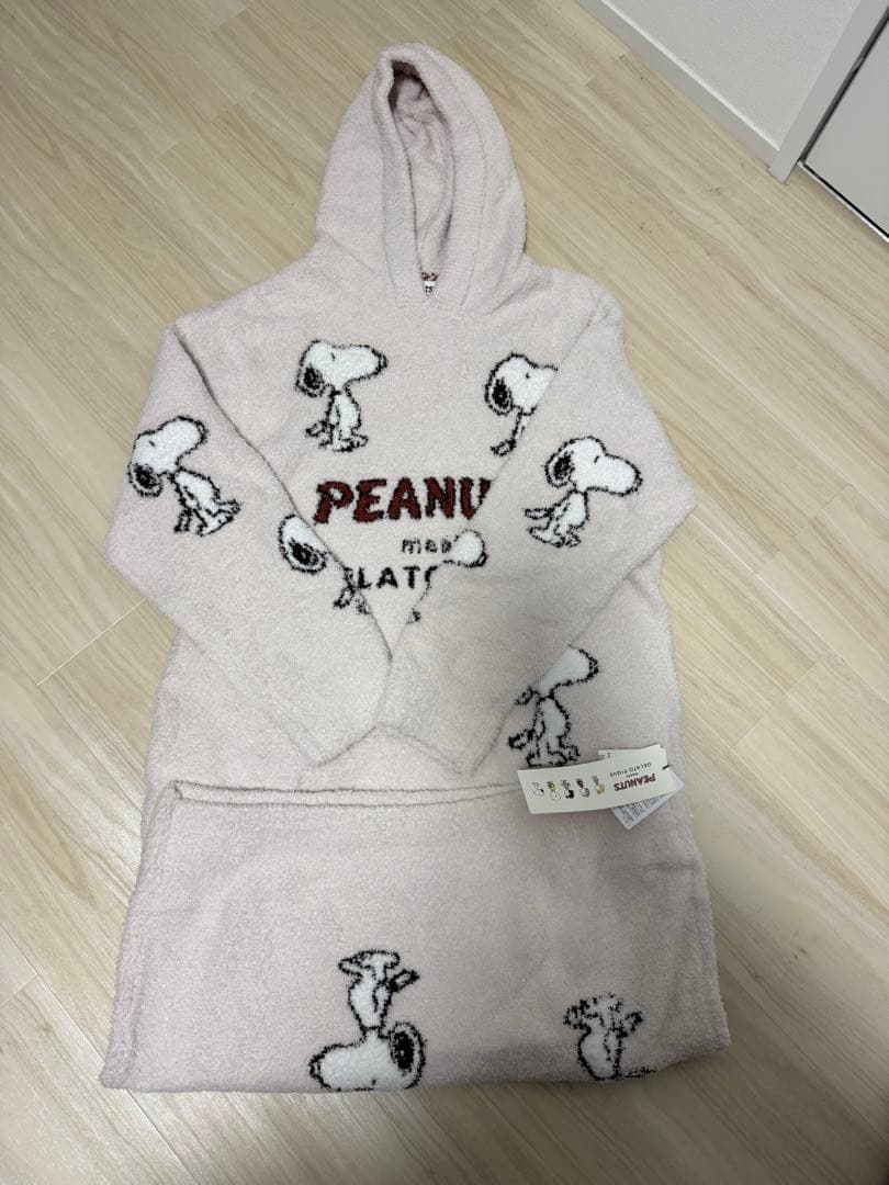 【ジェラートピケ】PEANUTS スヌーピー フード付きルームウェア
