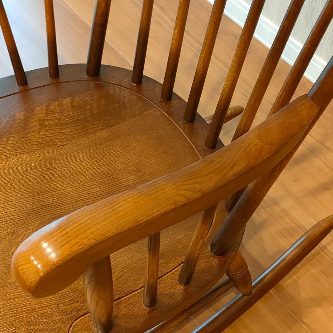 美品　飛騨産業　ロッキングチェア　穂高　キツツキ