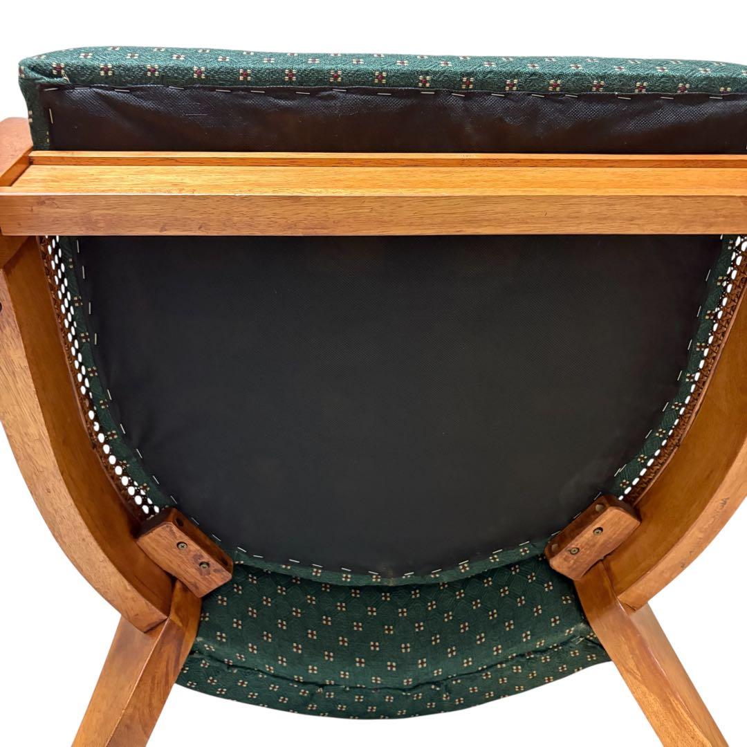 【極美品】三越ブルージュ 木製 花柄 アームチェア 椅子　 高級