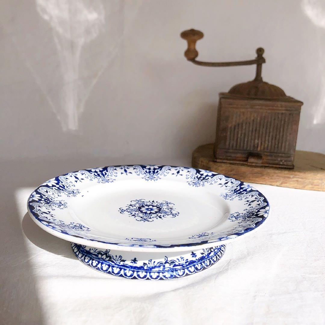 ヴィエイヤーボルドー Rouenモデル　ケーキスタンド　フランスアンティーク食器