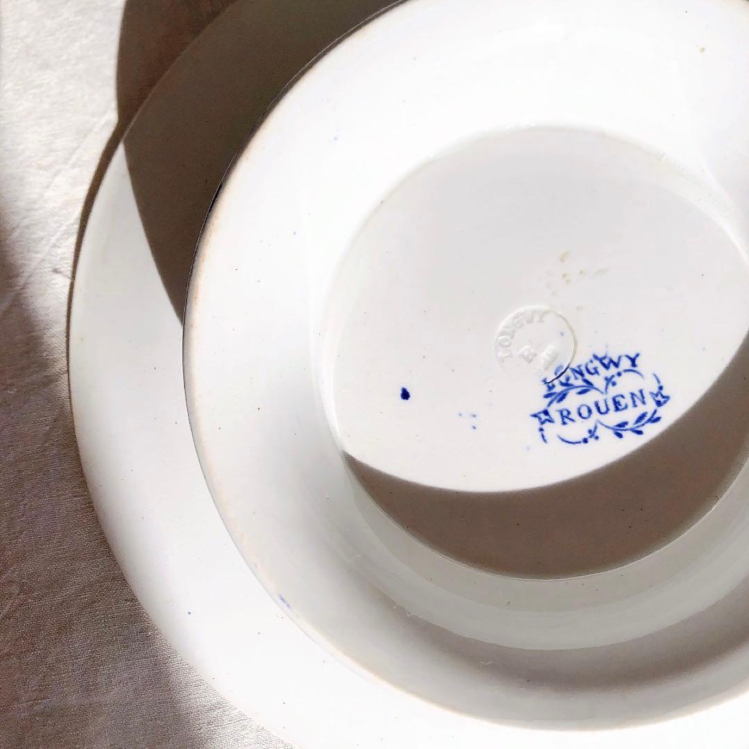 ヴィエイヤーボルドー Rouenモデル　ケーキスタンド　フランスアンティーク食器