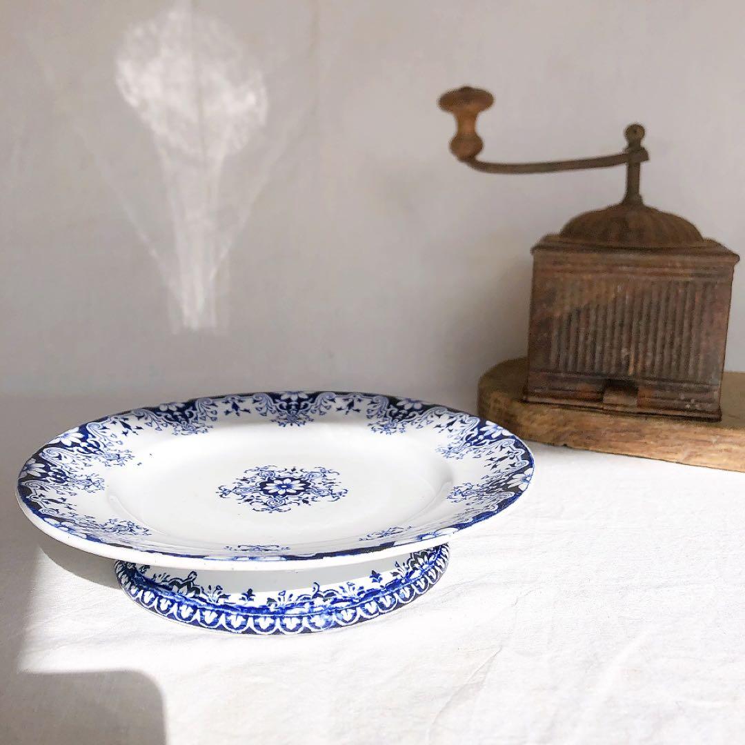 ヴィエイヤーボルドー Rouenモデル　ケーキスタンド　フランスアンティーク食器