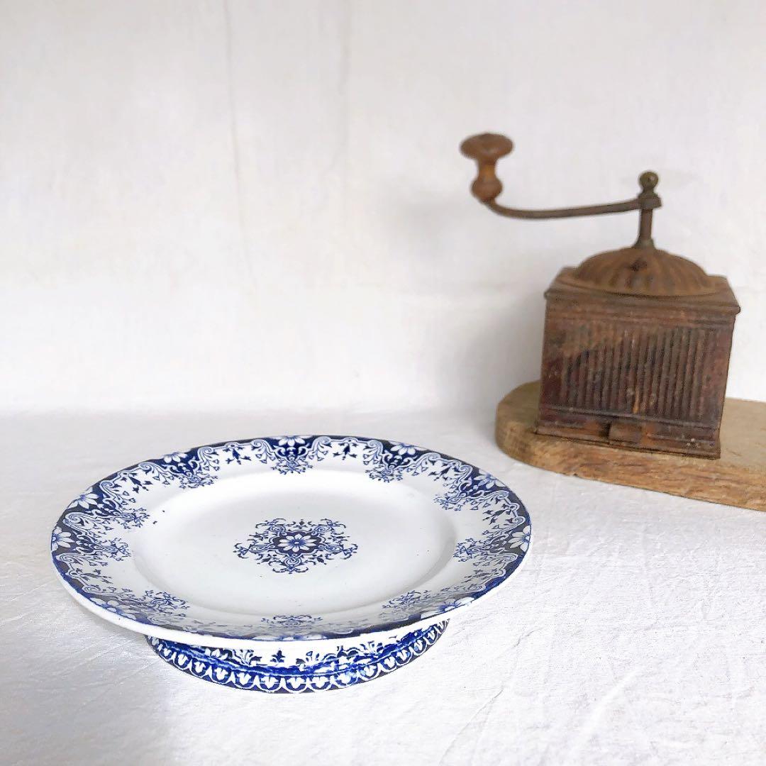 ヴィエイヤーボルドー Rouenモデル　ケーキスタンド　フランスアンティーク食器