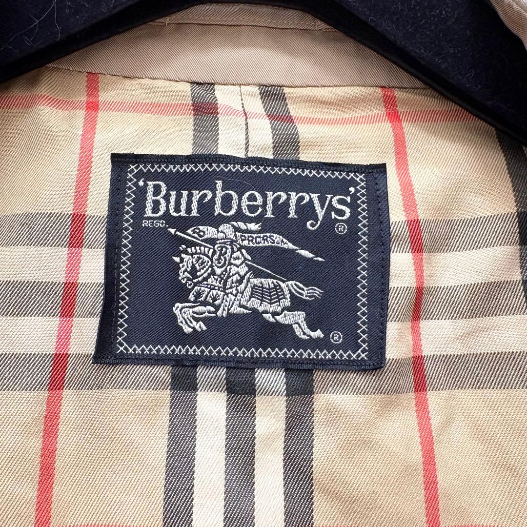 バーバリー　ステンカラーコート　ノバチェック　ベルト付　比翼ボタン