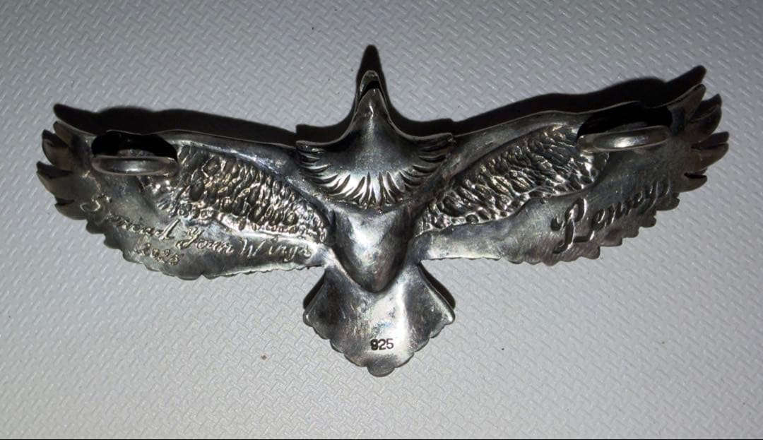 中イーグル　ネックレストップ　シルバー