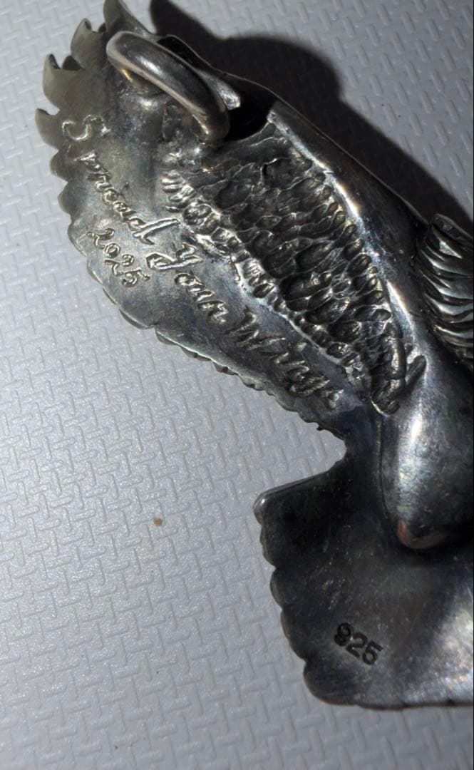 中イーグル　ネックレストップ　シルバー