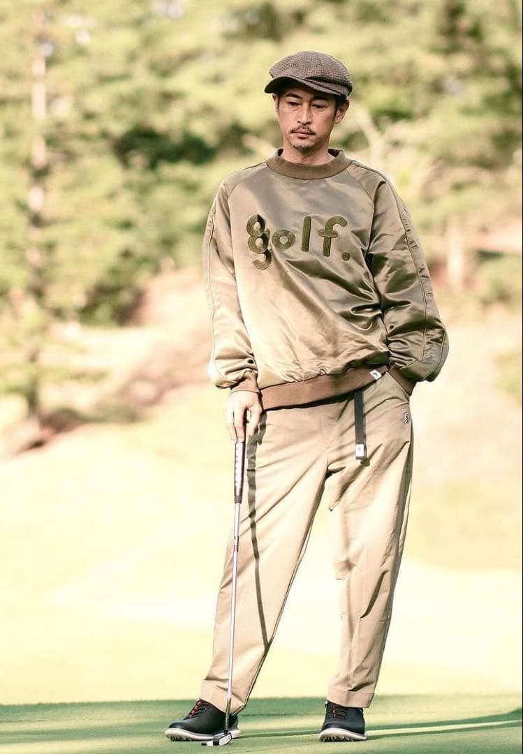 センタープレス調整可能パンツ チョコレートブラウン