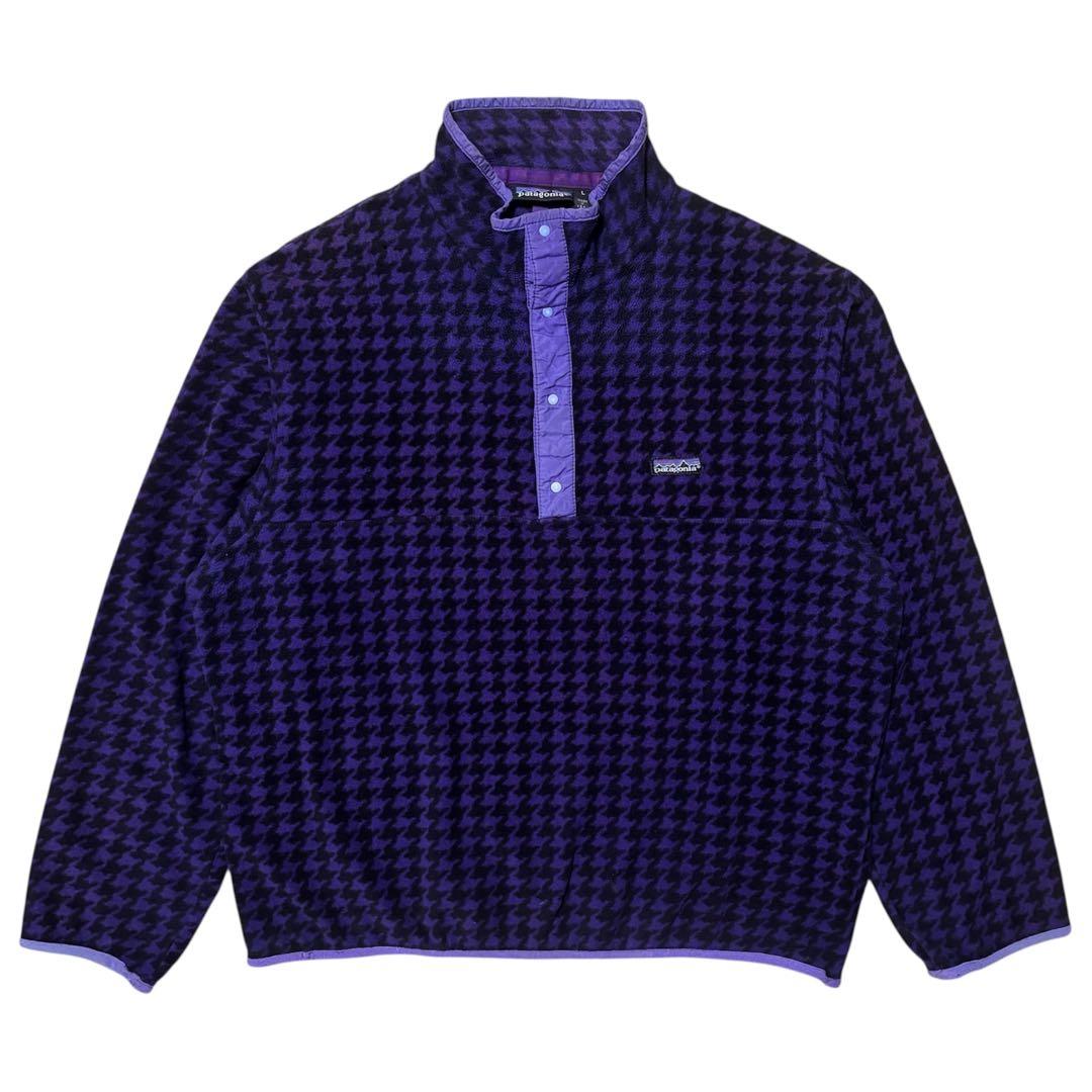レア 90s Patagonia パタゴニア 千鳥格 シンチラ スナップT 総柄