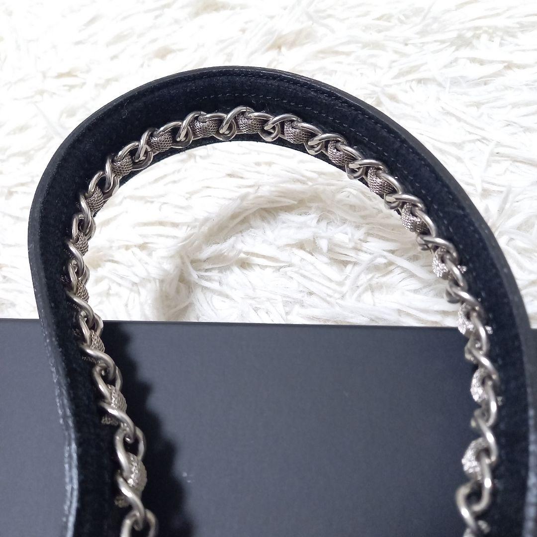 ●良品●　TORNADO MART　Y2K　チェーン　レザー　ベルト　シルバー