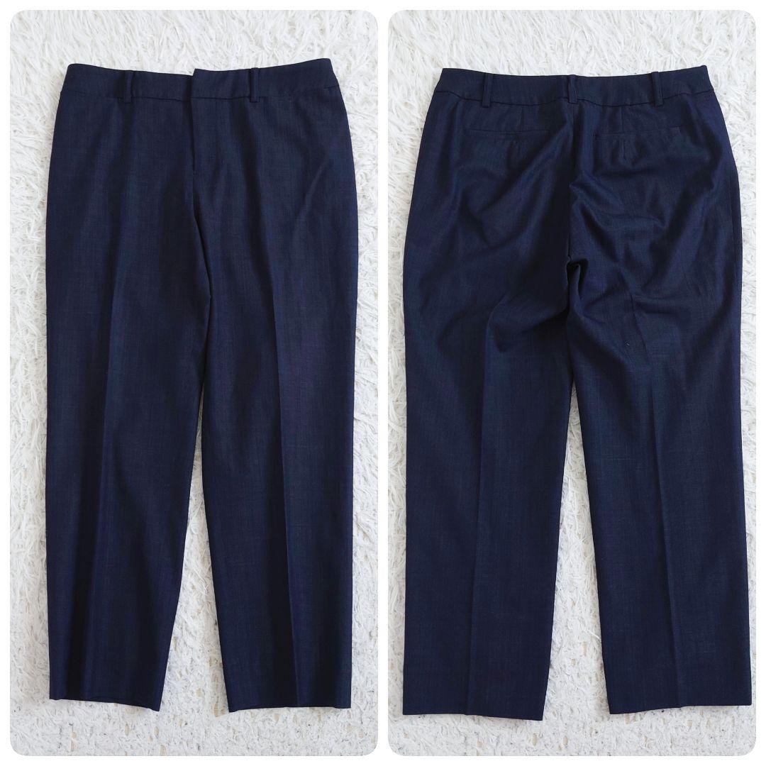 大きいサイズ　レミュー　パンツスーツ　ウォッシャブル　ネイビー　上11下13