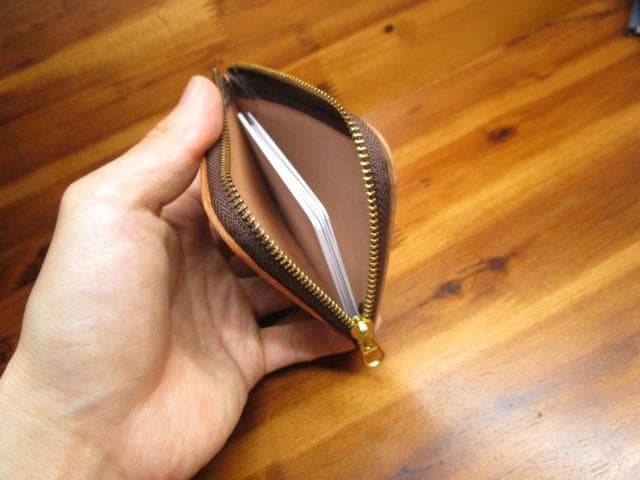 L字ファスナー ミニ財布 レーデルオガワ コードバン キャッシュレス ワイン 革